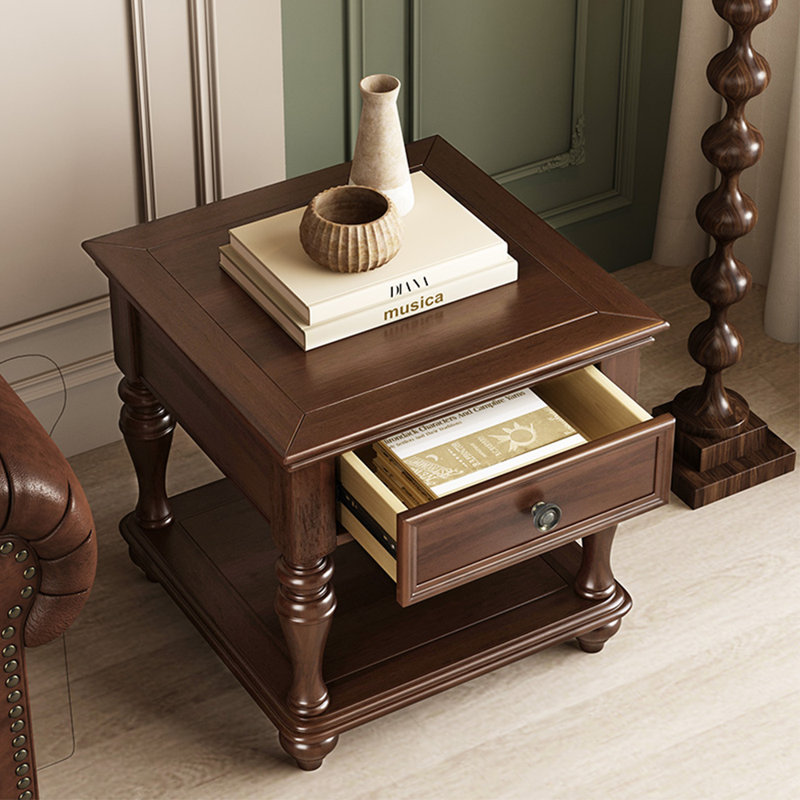 Alven Solid Wood End Table