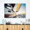 Wall art decor "Golden Sea Spray" - Serene Sailboat Close-Up on Wrapped Canvas