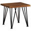 Table d'appoint rustique industrielle avec pieds en métal et plateau en bois, captivante, 45,7 x 45,7 x 45,7 cm, couleurs variées, plateau sur pieds, polyvalente, finition au choix