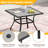Priddis Square Metal Outdoor Dining Table With Umbrella Hole , 37'' in. W 37'' in. D-940820452