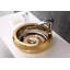 Lavabo de salle de bain vasque circulaire en verre trempé Levi