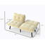 Canapé-lit pliant convertible crème-1824392163