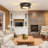 10.8 In. Farmhouse Black Flush Mount Ceiling Light Fixture with Turnable Light Cap (1-Pack)-114838189