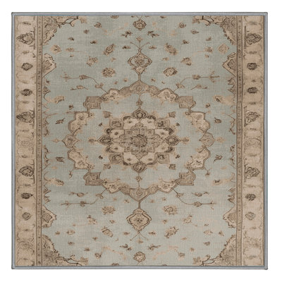 Machine Washable Tabriz Gray Area Rug