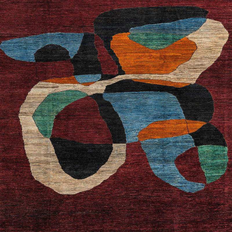 Angelyka Abstract Indoor Rug, Square 5'