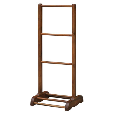 Porte-serviettes sur pied en bois d'acacia