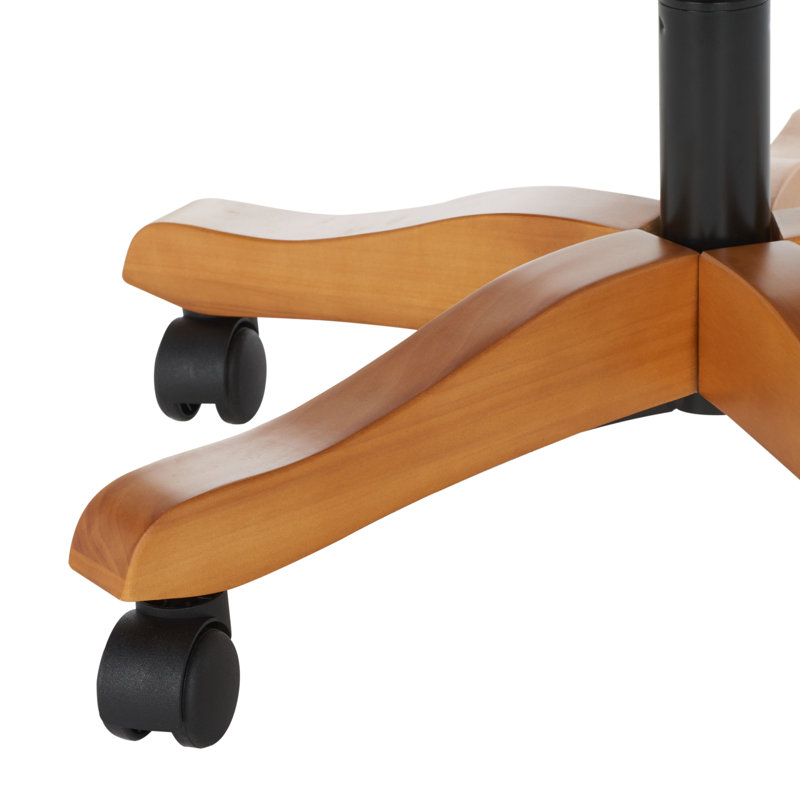Chaise de bureau moderne avec cadre en bois moderne, H 38 po H 18 po, Fleur jaune