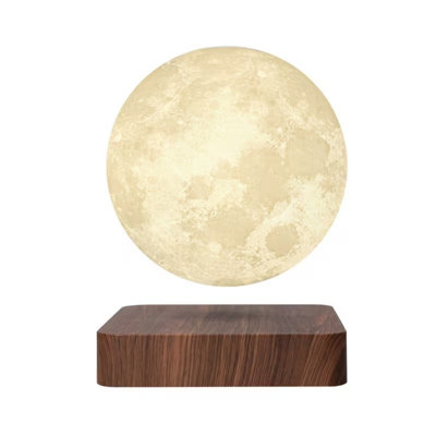 Magnetic Levitation Moon Lamp, Auto Rotating Floating LED Touch Light, Creative Artistic Night Light for Bedroom, Desk Decor & Presents