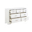 Commode de rangement moderne à finition blanche avec 7 tiroirs Smooth Glides