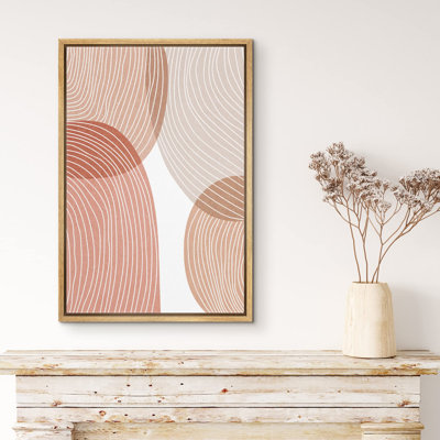 Ligne géométrique «Red Brown Nordic Circle Stripe Collage» sur