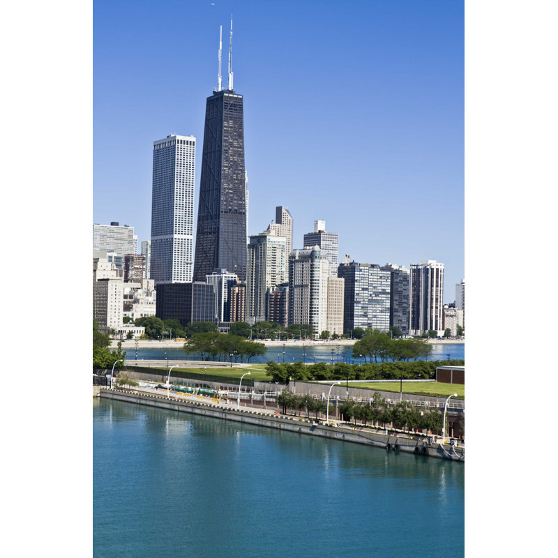 Office Buildings in Chicago - Photographie sur toile tendue, H 18 po x l 12 po