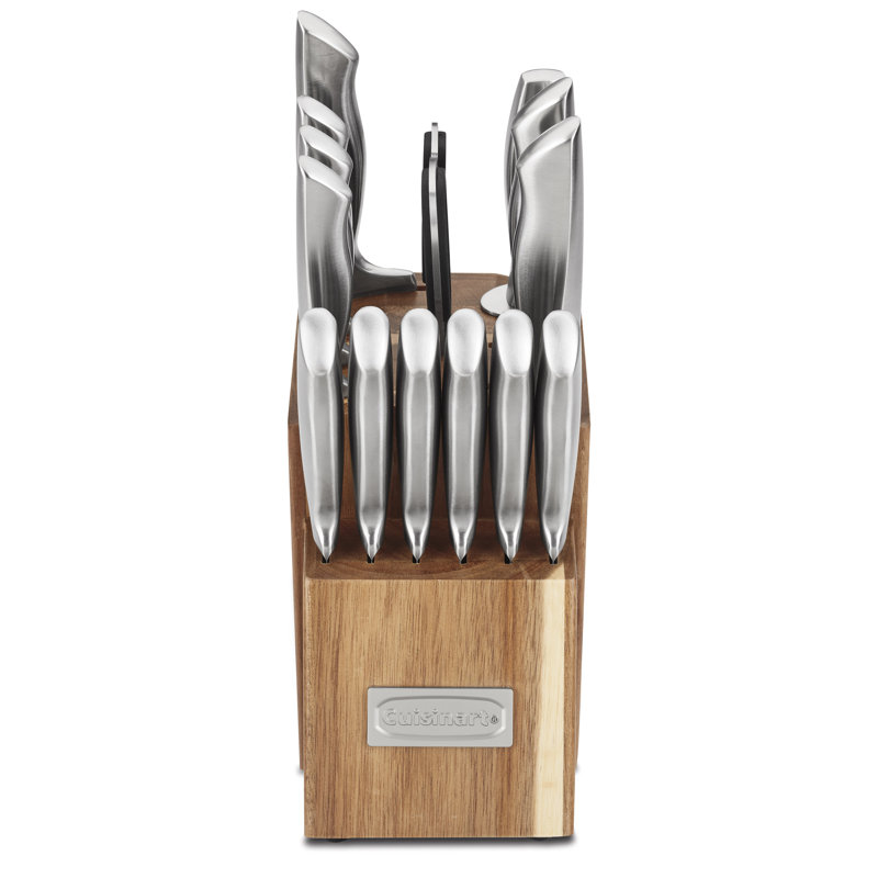 Cuisinart 15pc Elite Series Stainless Steel Block Set with Acacia Block
