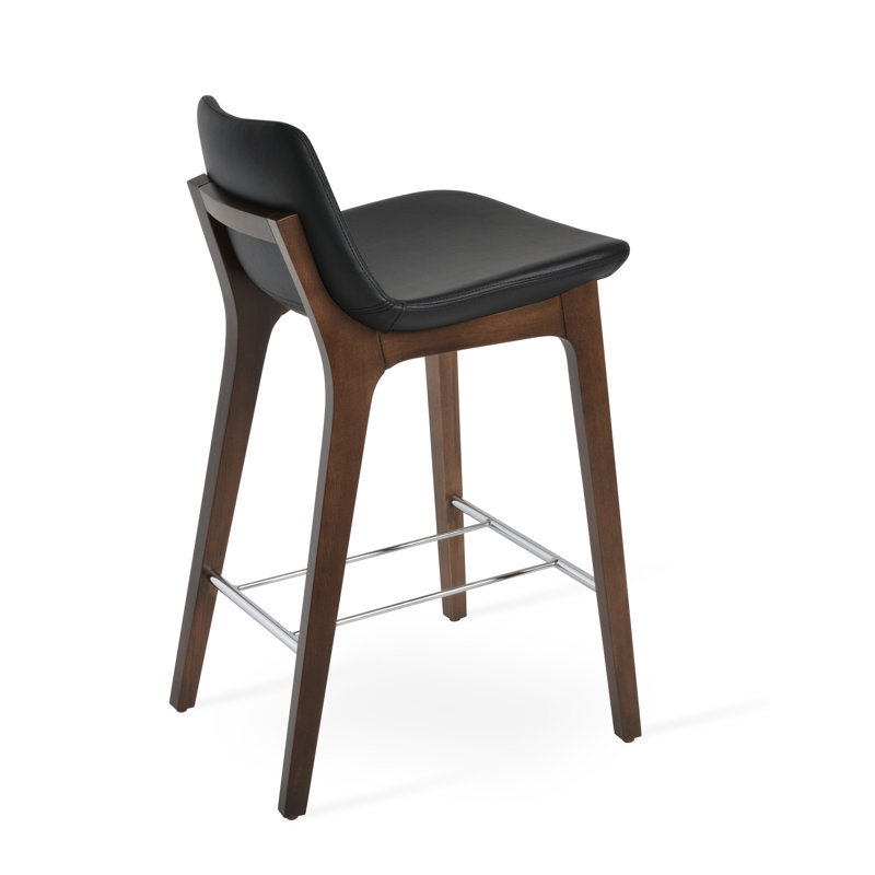 Tabouret de bar et de comptoir en bois Pera HB en noyer américain, Tabouret de bar (siège d'une hauteur de 29 po)