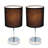 Amandev Simple Designs Mini Basic Table Lamp with Drum Fabric Shade-16393461