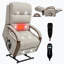 Fauteuil inclinable électrique en chenille Power Beige-721058570