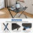 28" Rectangular Folding Desk, No Assembly Required Space-Saving Computer Desk for Small Spaces, Portable Writing Study Table,Black-399062633