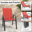 Ensemble de chaises de salle à manger d'extérieur 4 pièces avec structure en métal-293409367