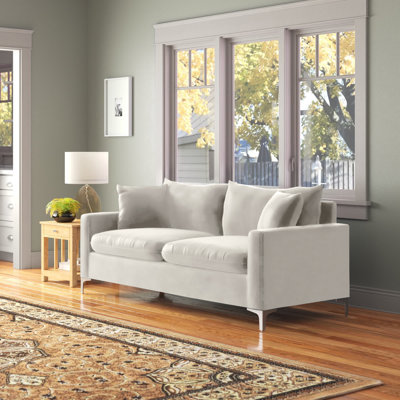 Naomi 81.5" Velvet Square Arm Sofa