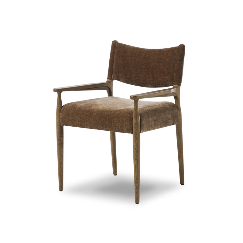 Jayla Upholstered Arm Chair, Toasted Oak, Monte Olive