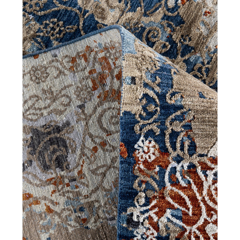 Overdyed One-of-a-Kind 9' 2" X 12' 4" Hand Knotted Area Rug