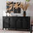 4-Door Storage Accent Cabinet with Artificial Rattan Door-125493556