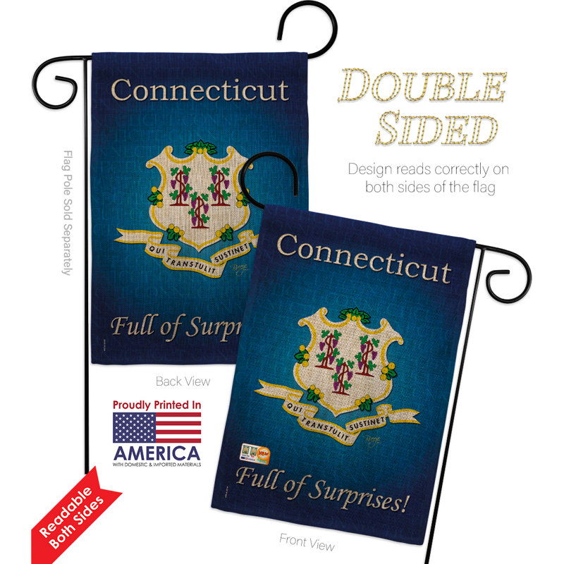 Double Sided 18.5'' H x 13'' W Burlap Flag Set