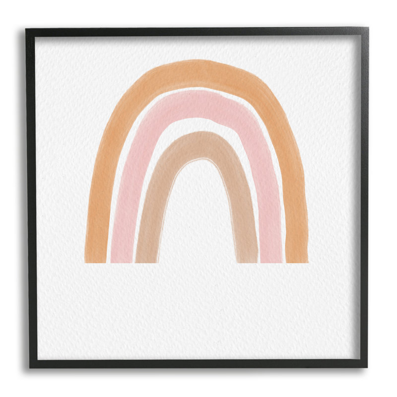 Art mural personnalisé Soft Boho rainbow cmw-076, Oui, Giclée encadrée noir minuit, H 12 po x l 12 po