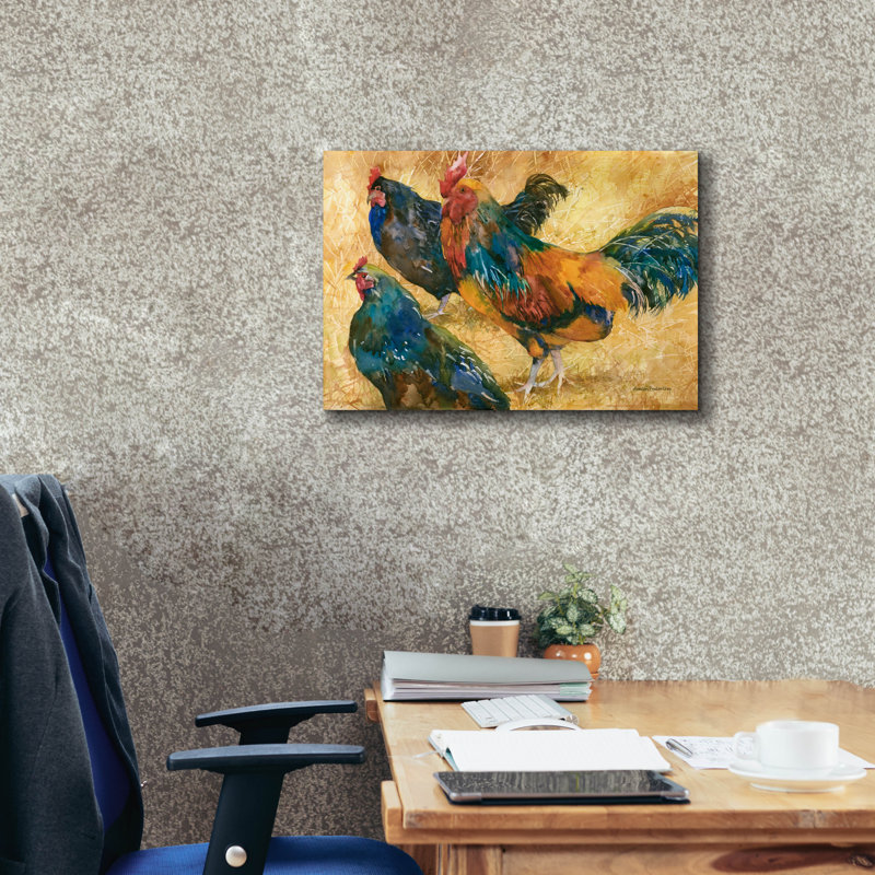 Art mural sur toile Winston Porter «Threes A Crowd» par Annelein Beukenkamp, H 18 po x l 26 po x P 0,75 po