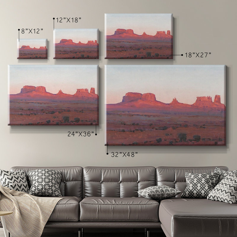 Red Rocks at Dusk II, toile tendue avec châssis de qualité supérieure - prête à être accrochée, H 18 po x l 27 po
