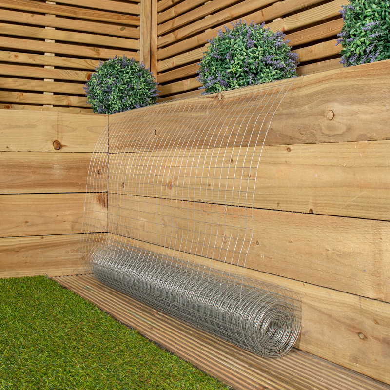 Caullin 90 cm W Lawn Edging Fencing, 90cm H x 500cm W x 2.5cm D