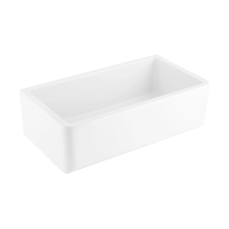33" Grigham Fireclay Farmhouse Sink, White