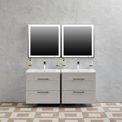 Demick 29.5'' Single Bathroom Vanity with Ceramic Top