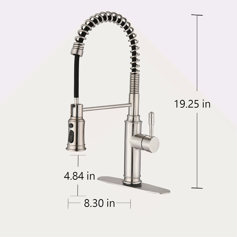 Touch Kitchen Faucet With Pull Down Sprayer, Brushed Nickel