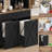 Large Capacity Push-Pull Trash Can Cabinet With Microwave Shelf,Free Standing Kitchen Storage Cabinet-116786939