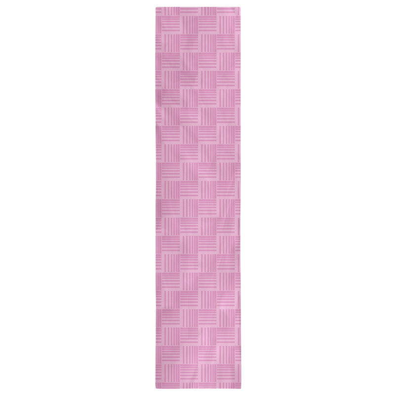 Fractured Stripes Table Runner, 16" x 90", Rose Pink
