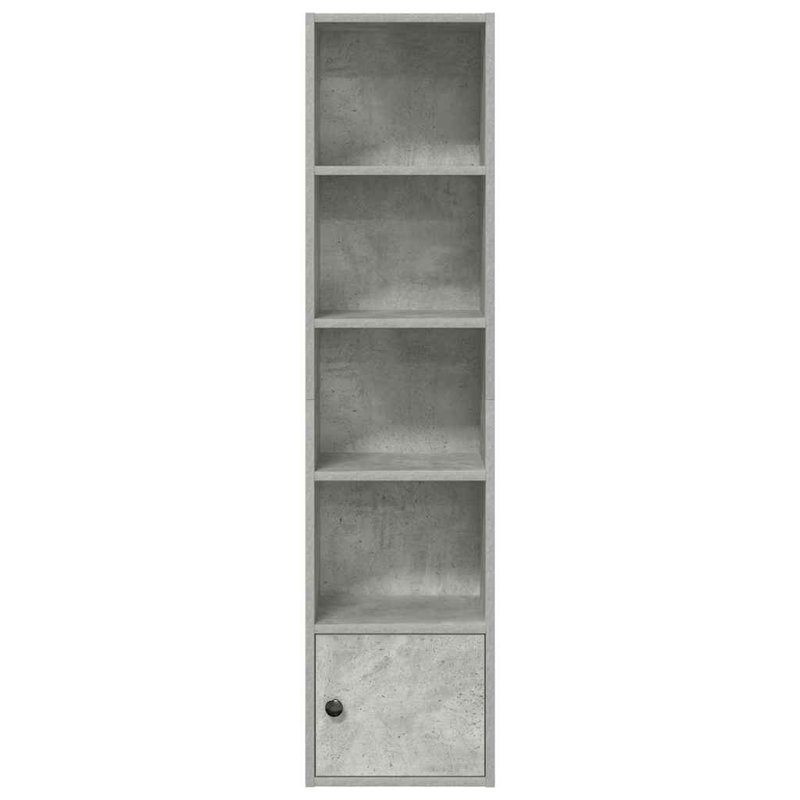 Conary 31cm W Bookcase, (5 Shelves) 127cmH x 31cmW x 24cmD, Concrete Grey