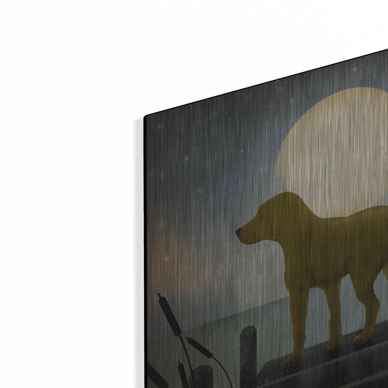 «Moonrise Yellow Dog» par Ryan Fowler, H 12 po x l 12 po