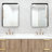 Black Rectangular Metal Framed Wall Mirror