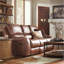 Fauteuil inclinable brun - porte-gobelets et coussins en mousse épais chauds avec console de rangement et porto, coussins, accoudoirs coussinés pour un repos confortable