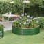 Garden Raised Bed Powder-coated Steel 140x140x36 cm Green