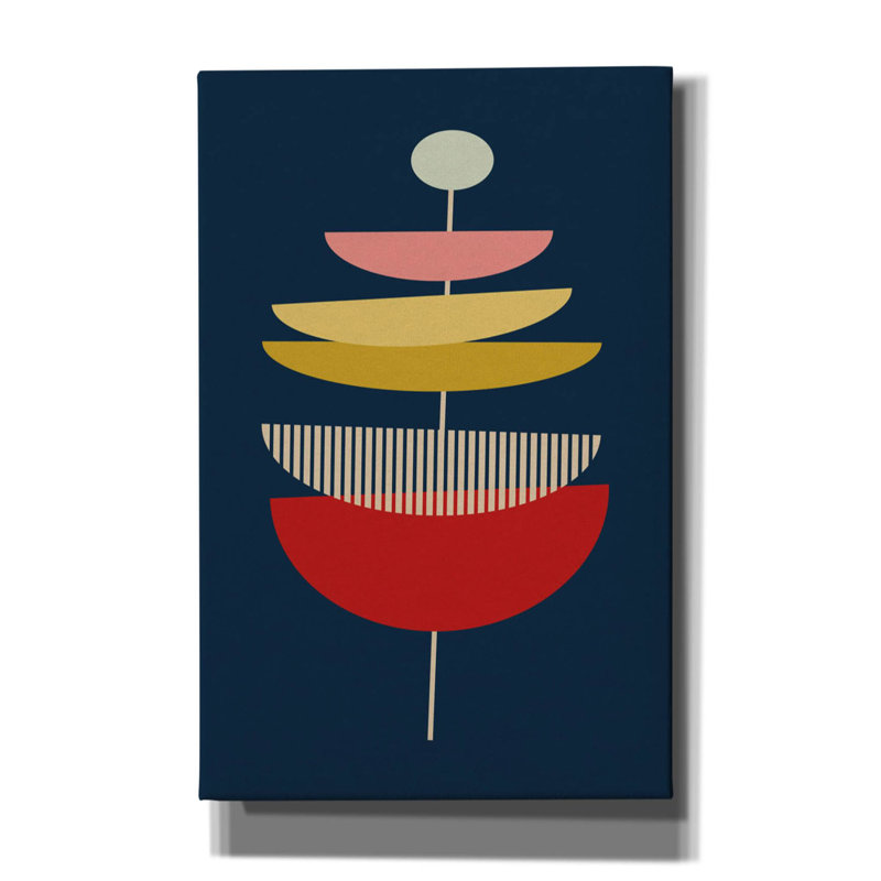 «Evell Mid Century Modern 5 on Canvas» par Gary Williams, reproduction, H 40 po x l 26 po x P 1,5 po