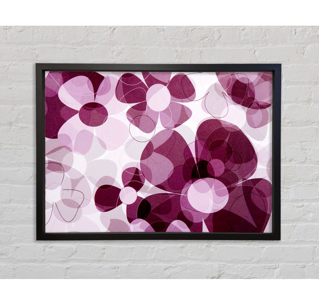 Mauve Pink Daisies - Einzelner Bilderrahmen Kunstdrucke auf Leinwand