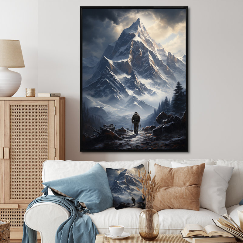 «Mountain Trails Harmony I» sur toile, H 40 po x l 30 po x P 1,5 po, Cadre flottant noir