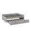 Lit de jour double rembourré en L avec lit gigogne escamotable double-1275914258