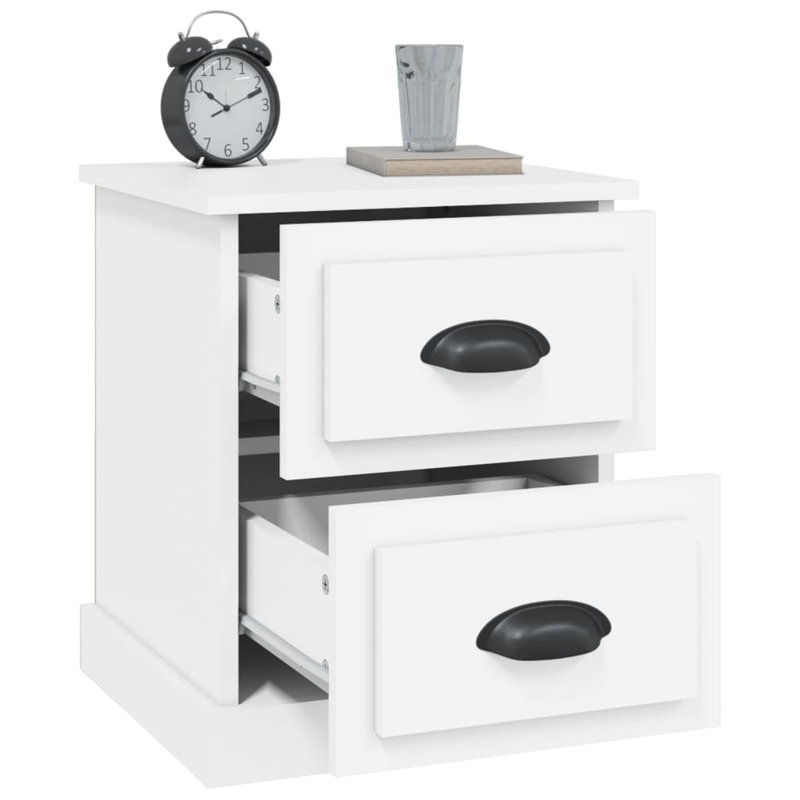 Bellechester 39cm W Bedside Table, White, Individual