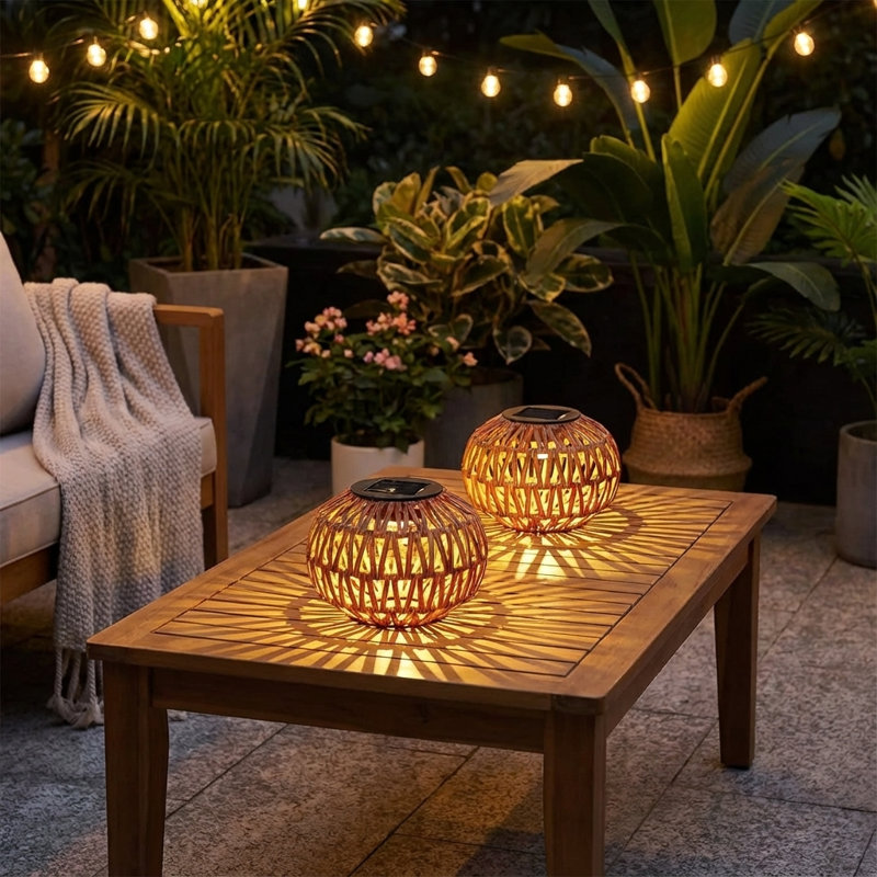 Rattan Solar Lights Decorative