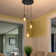Hooman 3 - Light Cluster Teardrop Pendant Black and Brass with Glass shade 11.8 inches W Ceiling Base