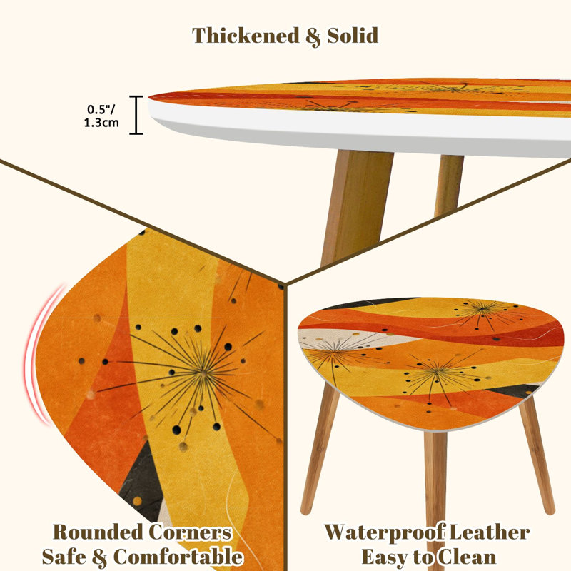 Ensemble de 2 tables basses gigognes Triangle