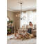 Luminaire suspendu noir style campagnard 6 lumières
