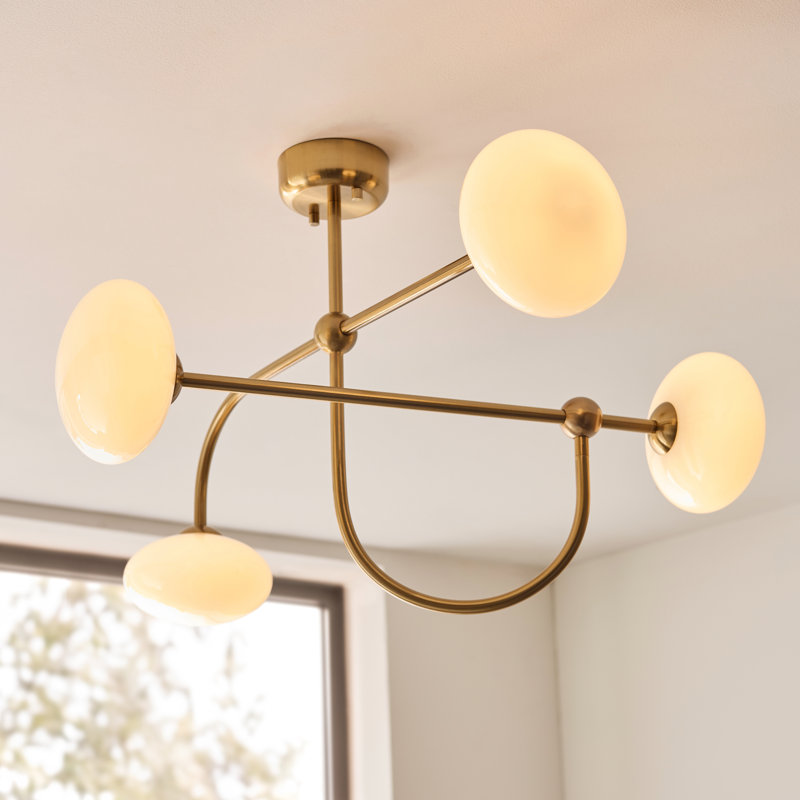 Annalysa Glass Semi Flush Mount